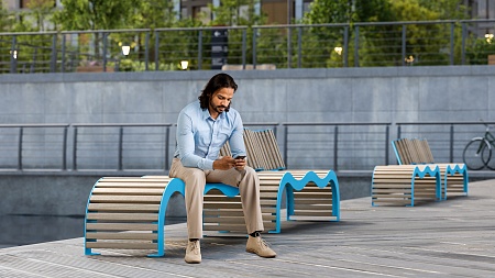 Bench "Kos" with backrest