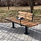 Bench "Star" with backrest and table